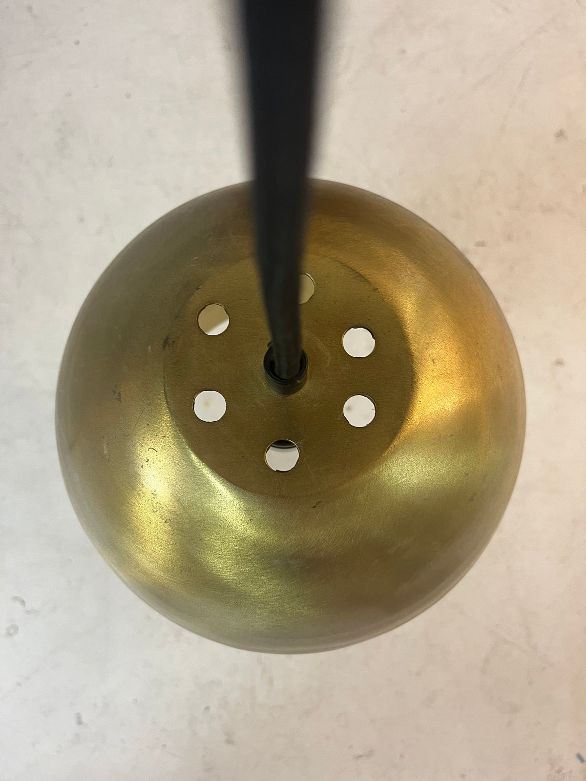 Lampe suspendue vintage en laiton du Danemark