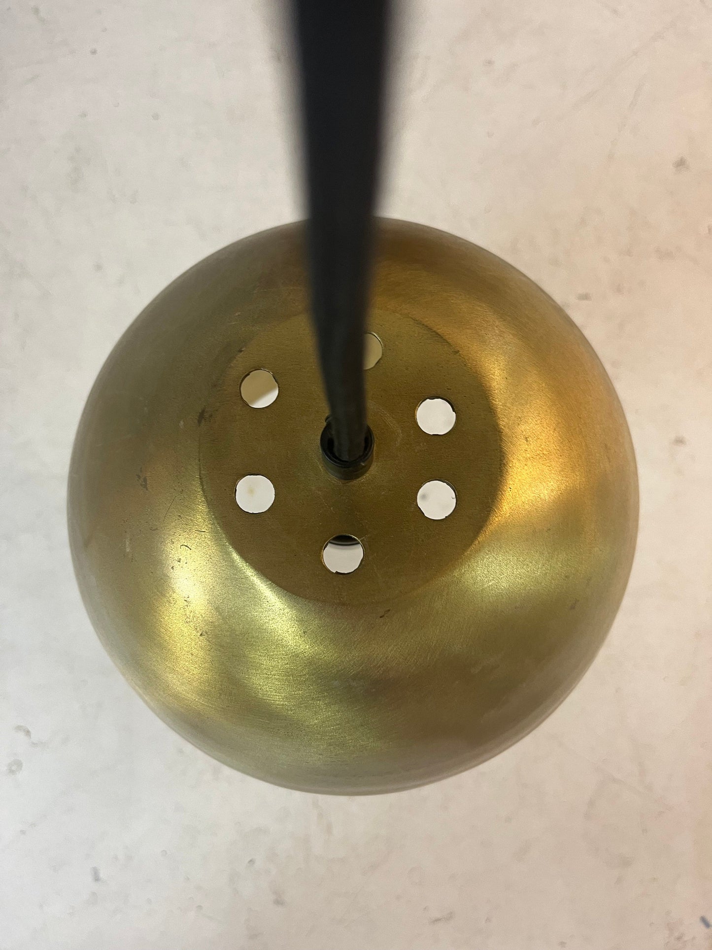 Lampe suspendue vintage en laiton du Danemark