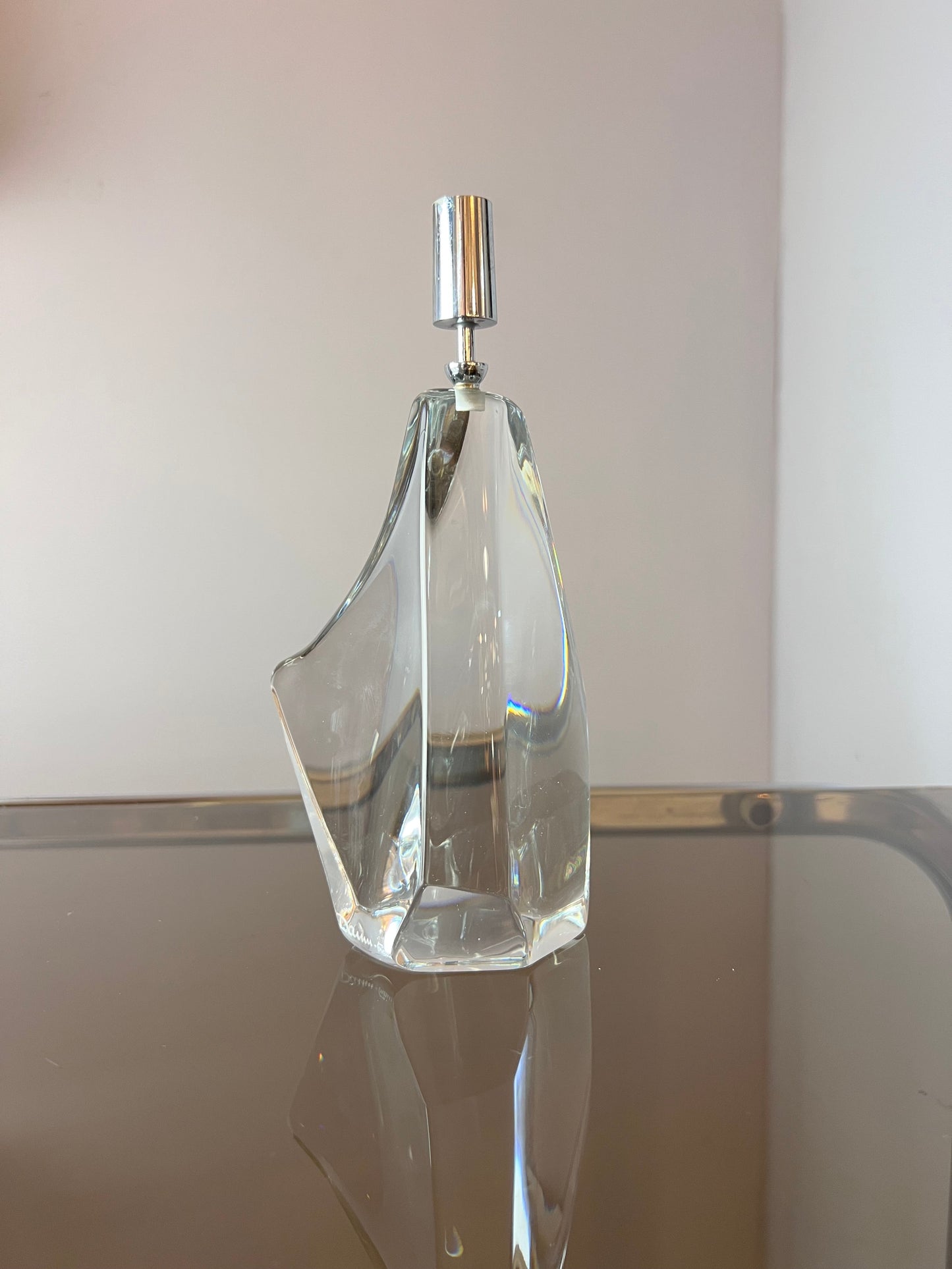 Vintage Kerzenständer Iceberg Glas von Daum Nancy