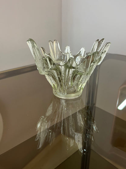 Vintage Kerzenhalter Revontulet Glas von Tauno Wirkkala für Humppila