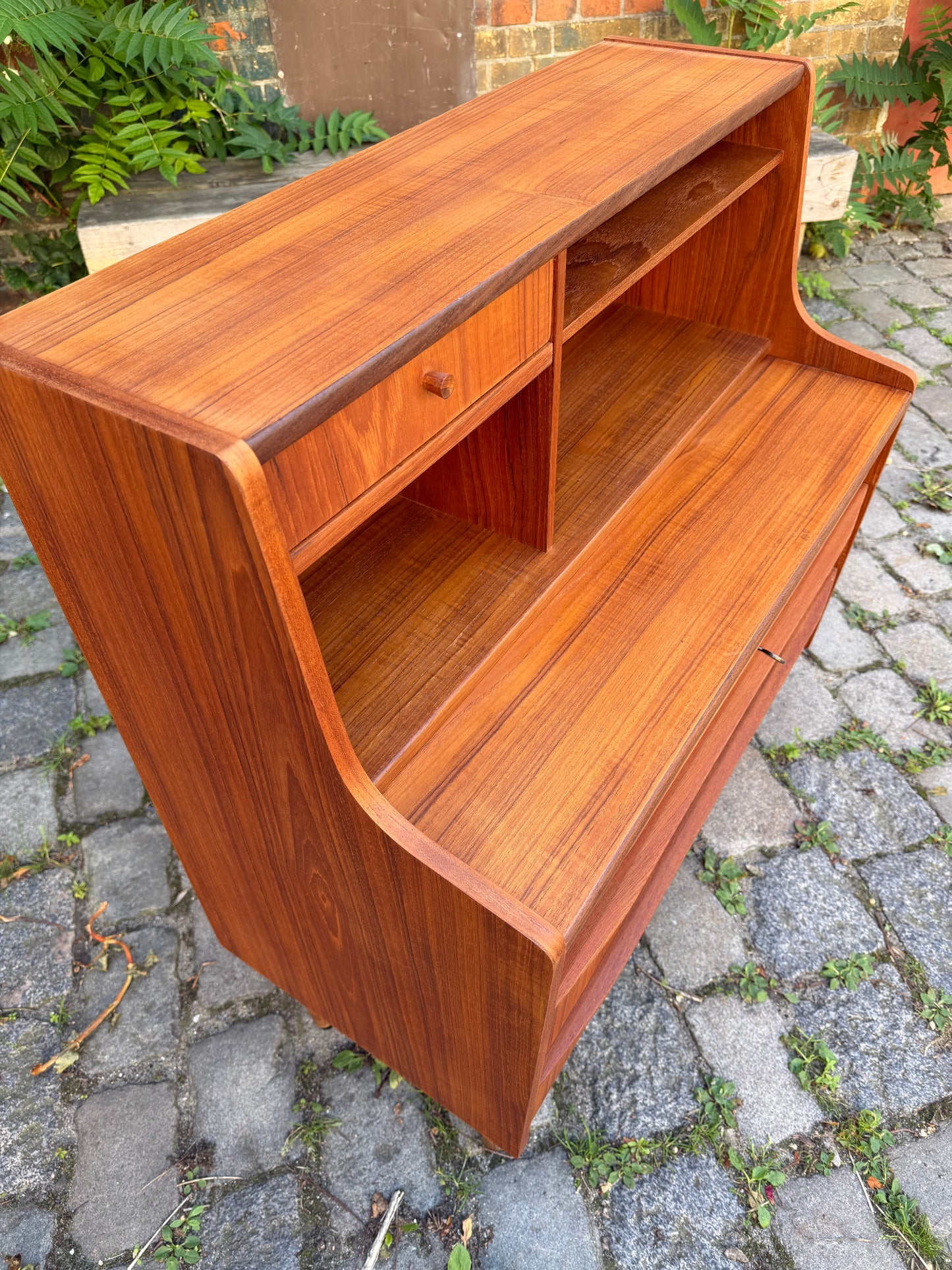 Vintage Sekretär Teak mit Spiegel aus Dänemark