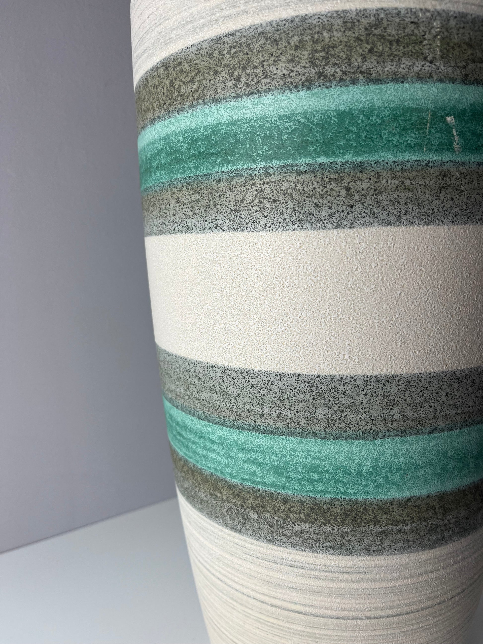 Vintage Bodenvase 628-50 türkis grau von Bay Keramik