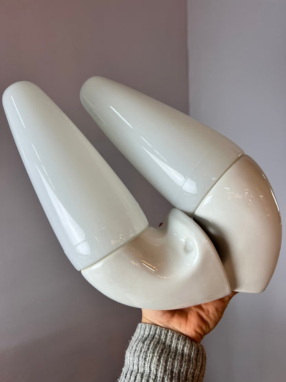 Vintage Wandlampe Modell 6035 von Sigvard Bernadotte für Ifö Set von 2 weiß