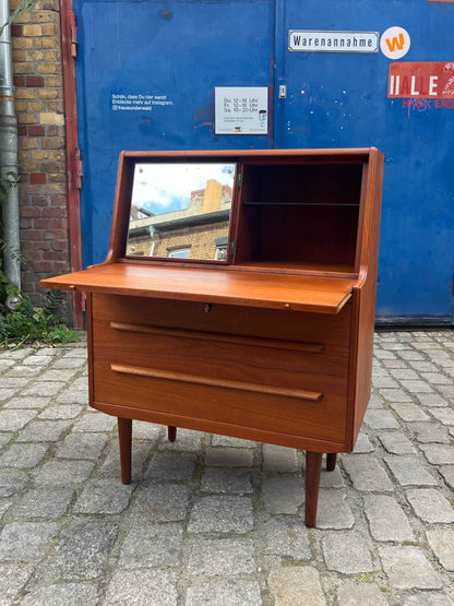 Vintage Sekretär Teak mit Spiegel aus Dänemark