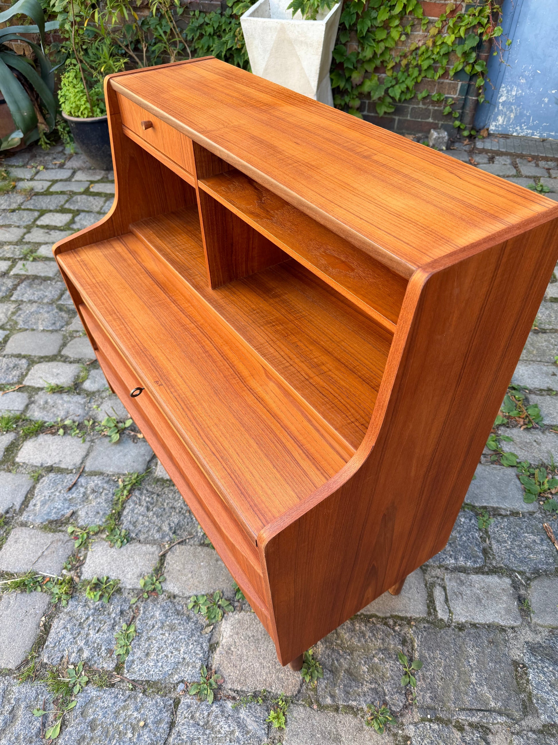 Vintage Sekretär Teak mit Spiegel aus Dänemark