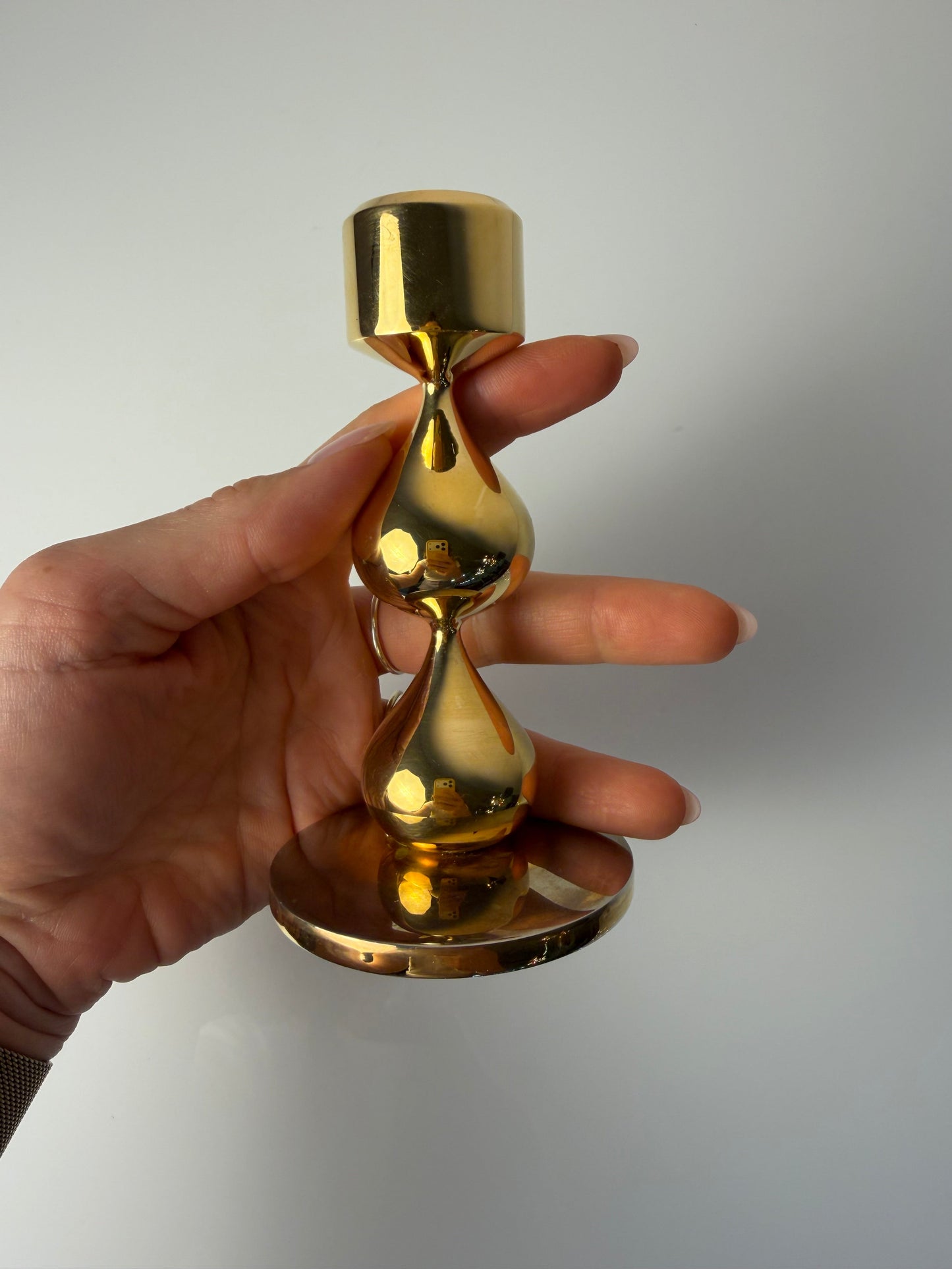 Vintage Kerzenständer 24 Karat vergoldet von Hugo Asmussen für Asmussen Design