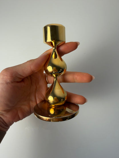 Vintage Kerzenständer 24 Karat vergoldet von Hugo Asmussen für Asmussen Design