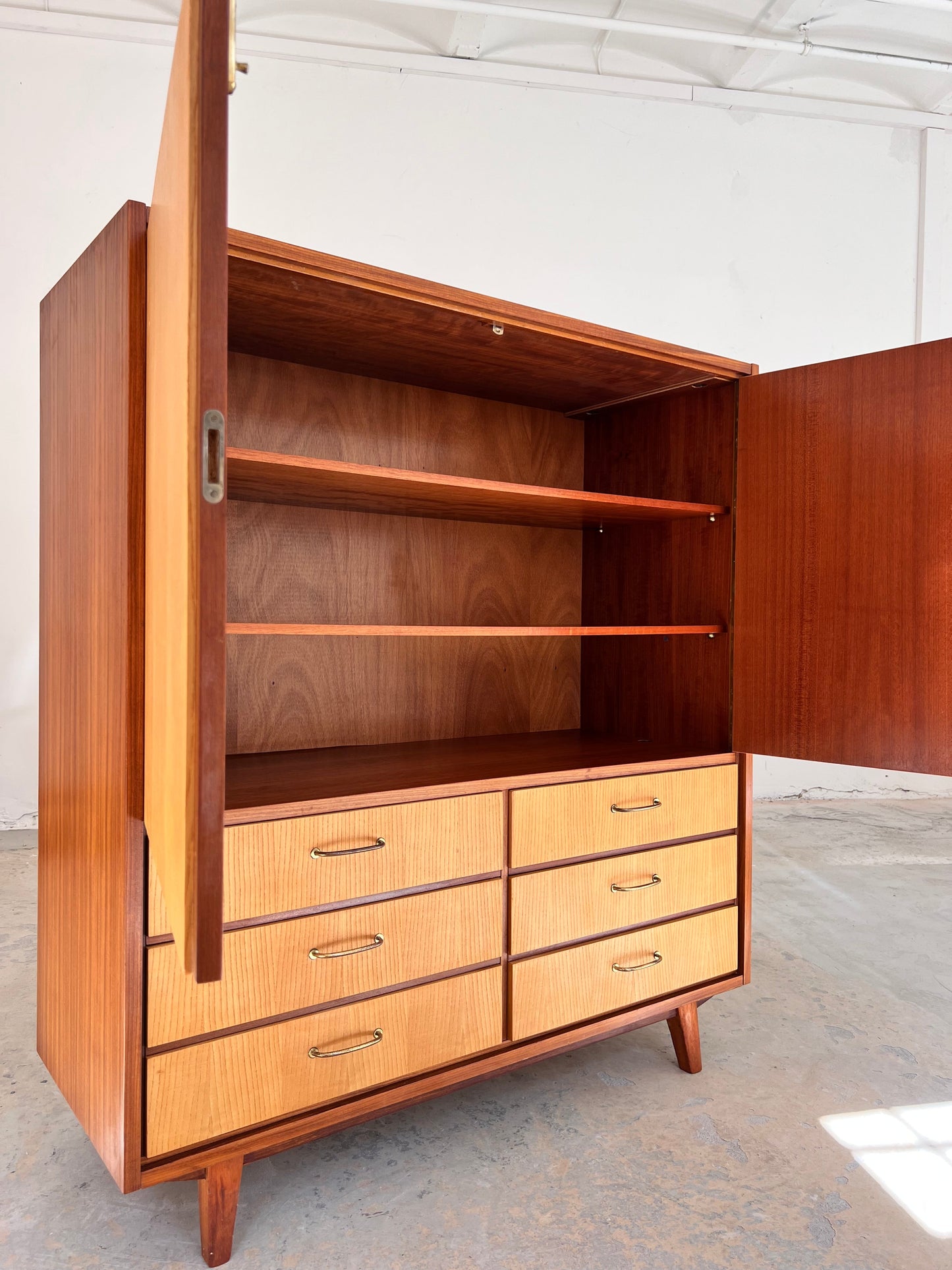 Vintage Wäscheschrank Herrenkommode für Gebr. Lübke