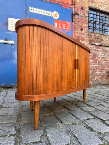 Vintage corner bar walnut with rotating shelf