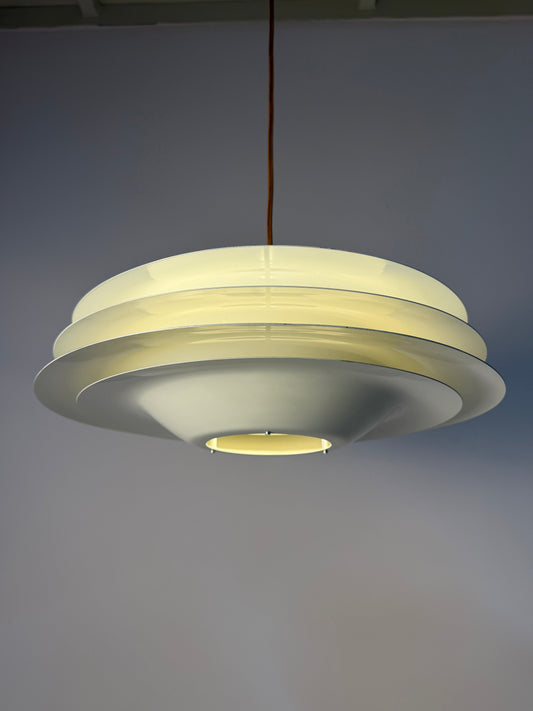 Vintage Lamellenlampe "Typ 2010" von Vitrika, weiß