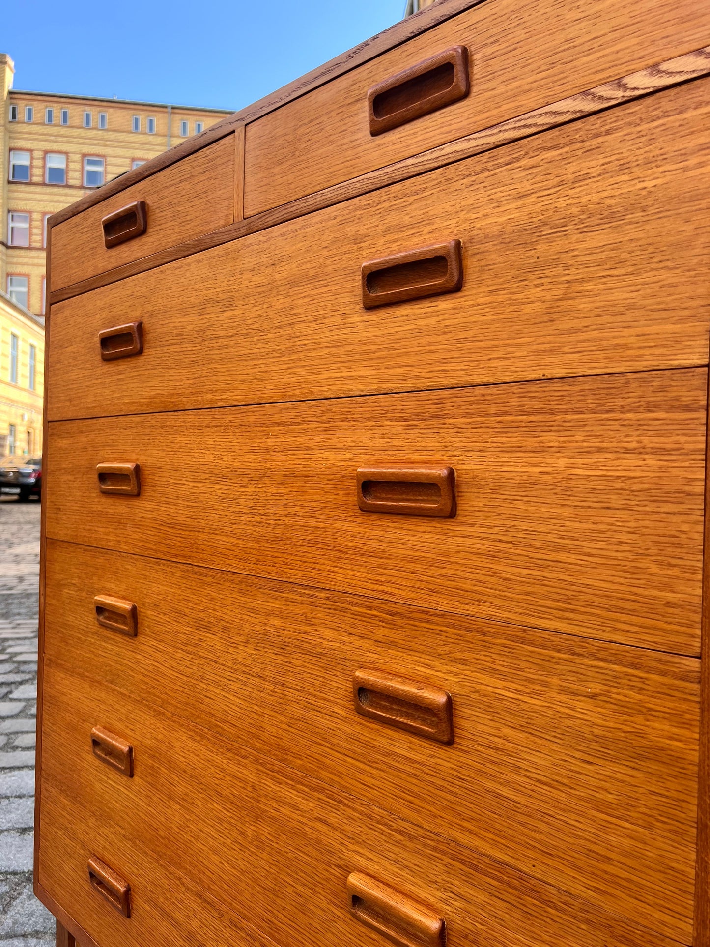 Vintage Tallboy Kommode von Holger Jensen für FDB Møbler mit Doppelgriffen