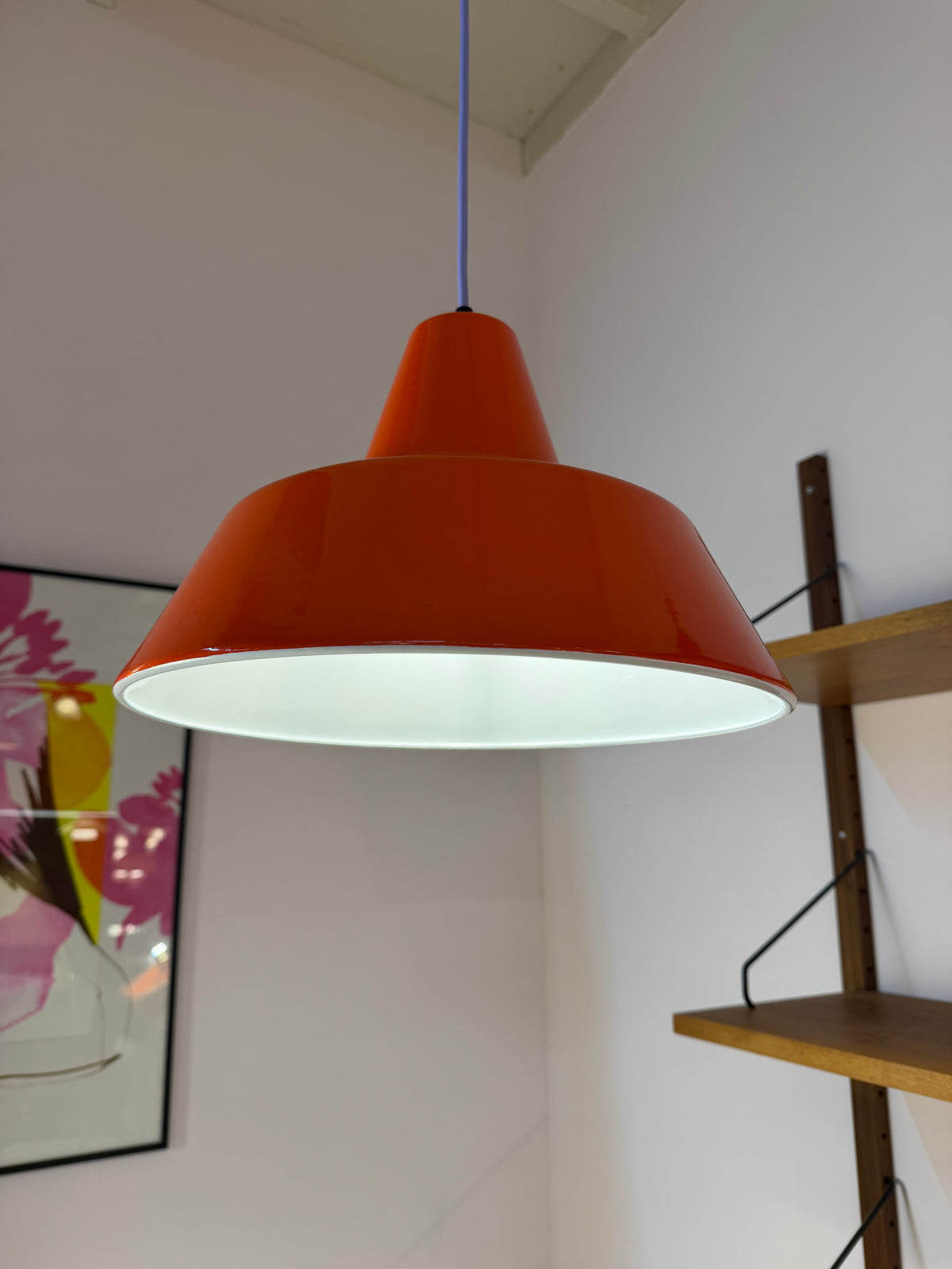 Pendelleuchte Emaille Orangerot von Louis Poulsen