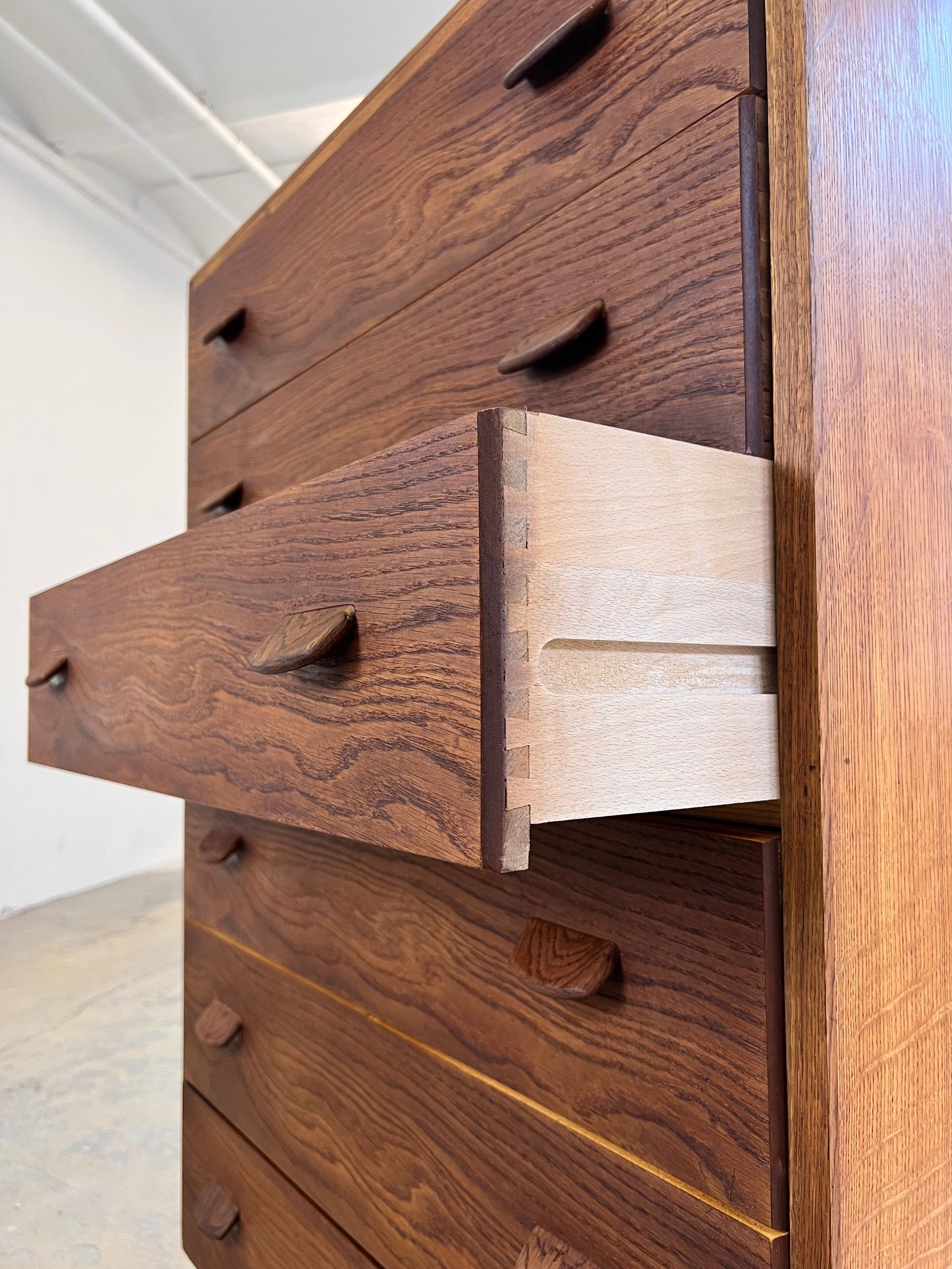 Vintage Kommode Tallboy von Poul Volther für FDB Møbler, dunkelbraun