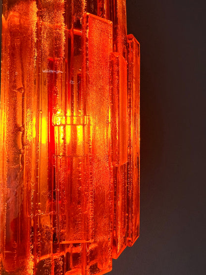 Vintage Wandlampe orange von Claus Bolby für Cebo