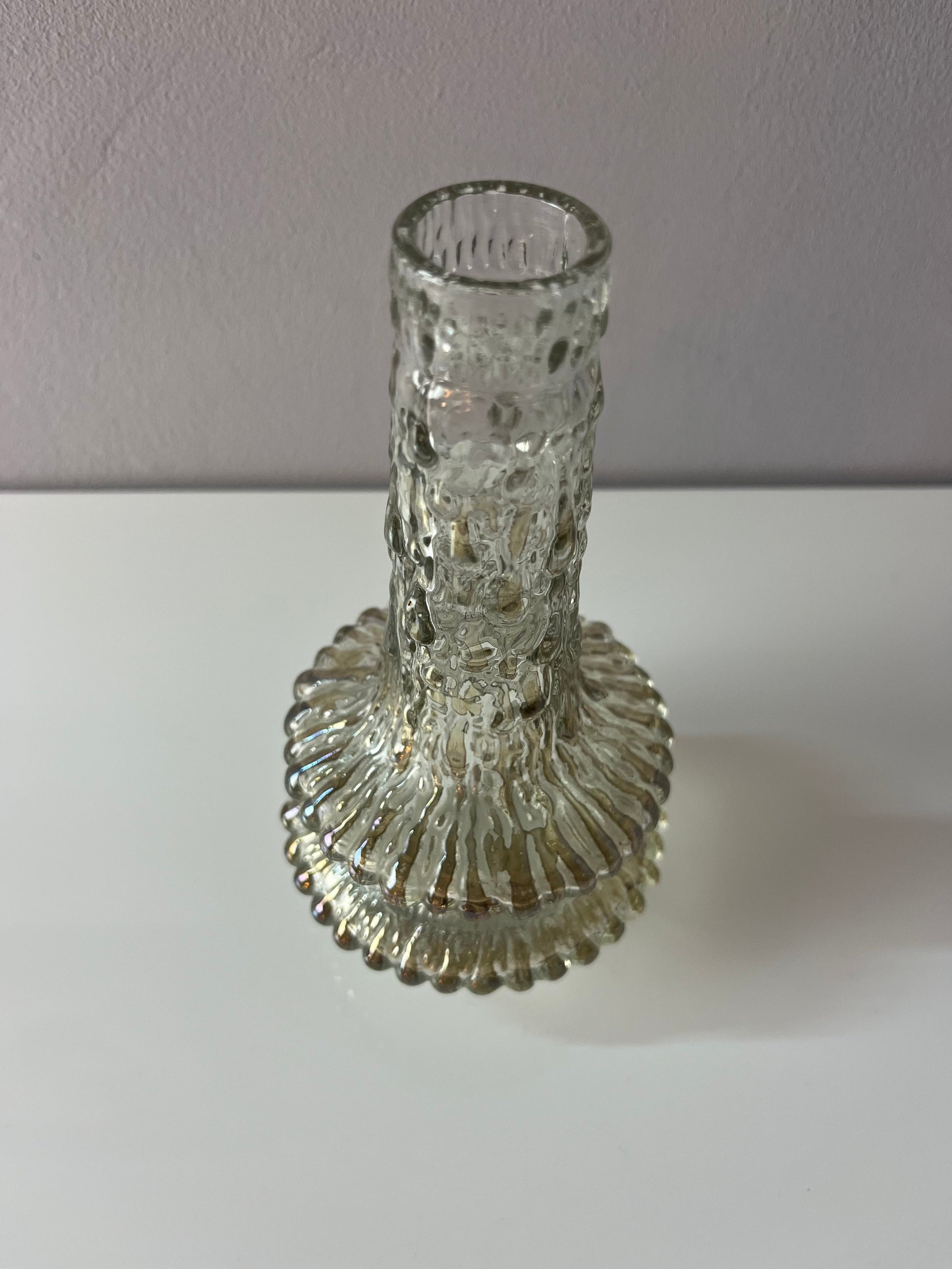 Vintage Vase Eisglas von Timo Sarpaneva für Iittala