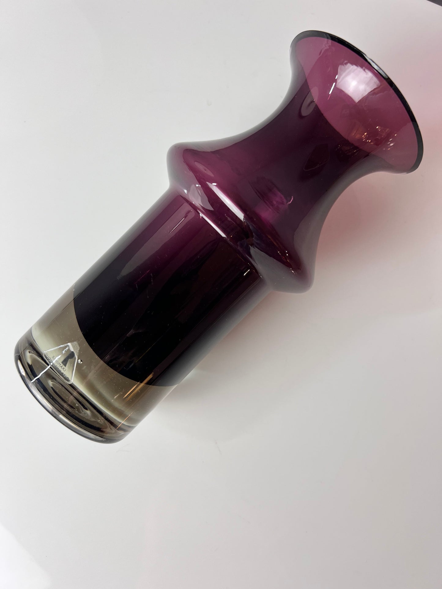 Vintage Vase lila Glas von Nanny Still für Riihimäen Lasi