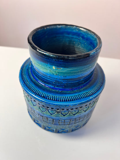 Vintage Vase "Rimini Blu" von Aldo Londi für Bitossi