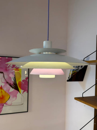 Vintage Lamellenlampe weiß-lila von Formlight