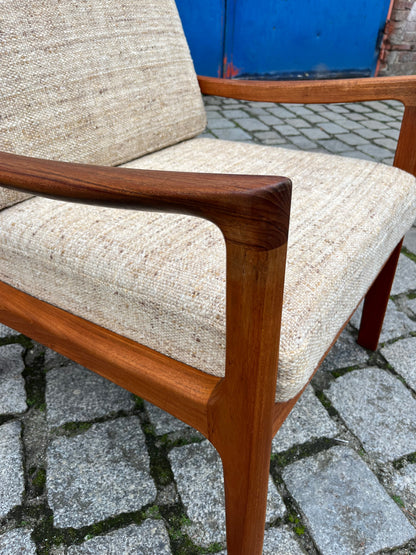 Vintage Sessel Senator Wolle von Ole Wanscher für Cado beige