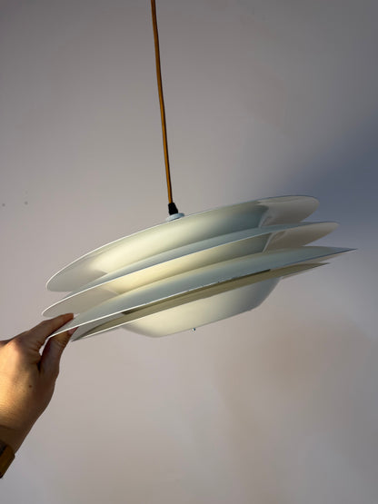 Vintage Lamellenlampe "Typ 2010" von Vitrika, weiß