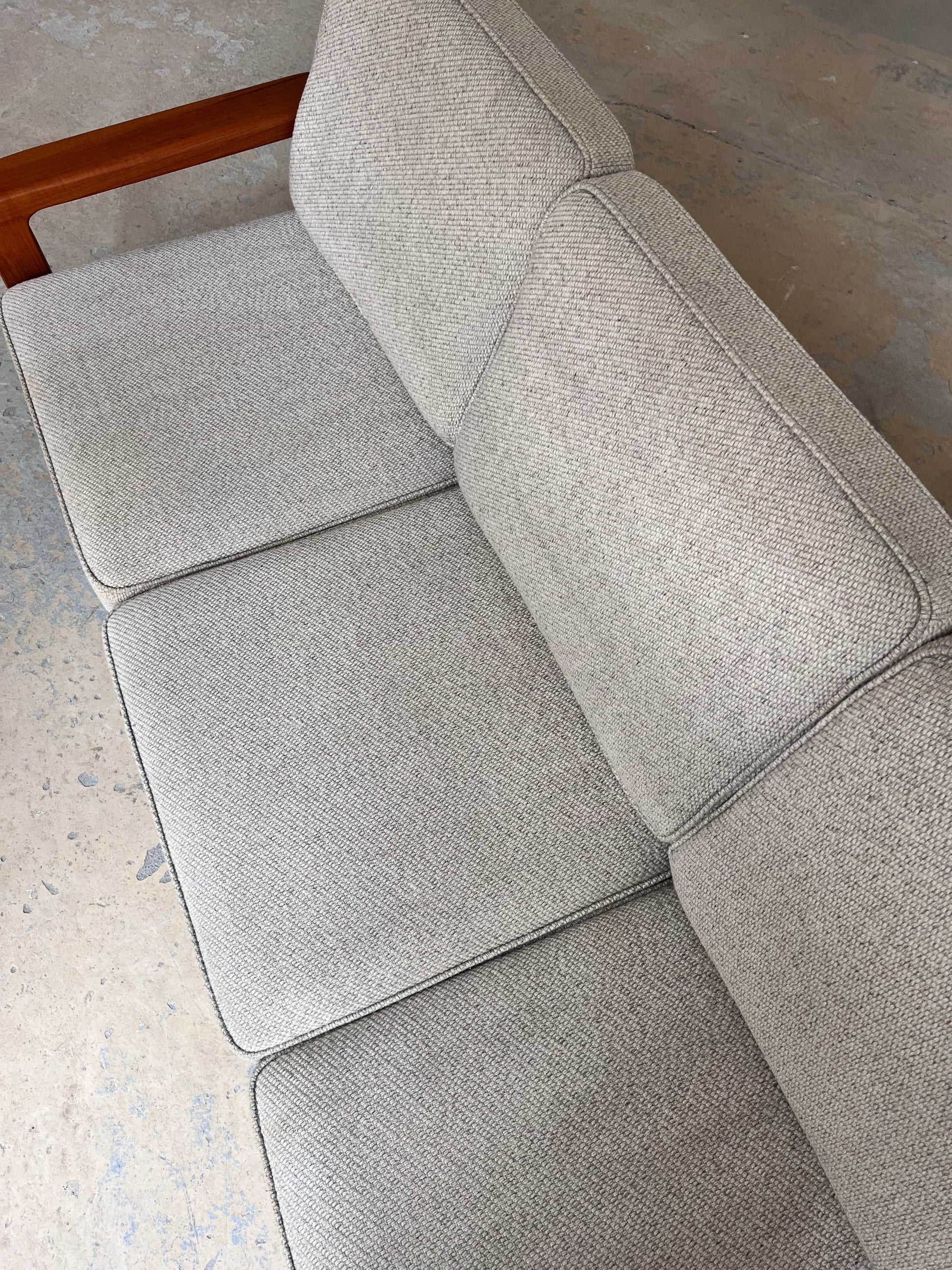 Vintage Sofa Teak und Wolle aus Dänemark