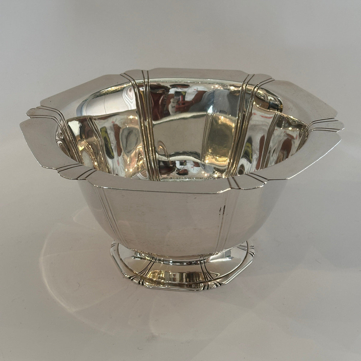 Vintage Silberschale Art-Déco-Stil von Cartier