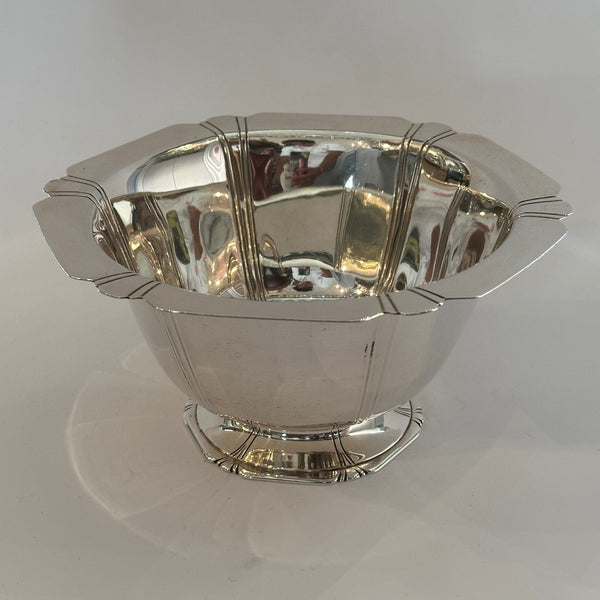 Vintage Silberschale Art-Déco-Stil von Cartier