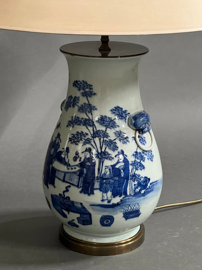 Vintage Chinesische Porzellanlampe Set von 2