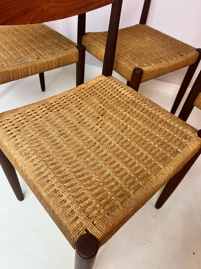 Vintage Stuhl Teak von Poul Volther für Frem Rojle Set von 4