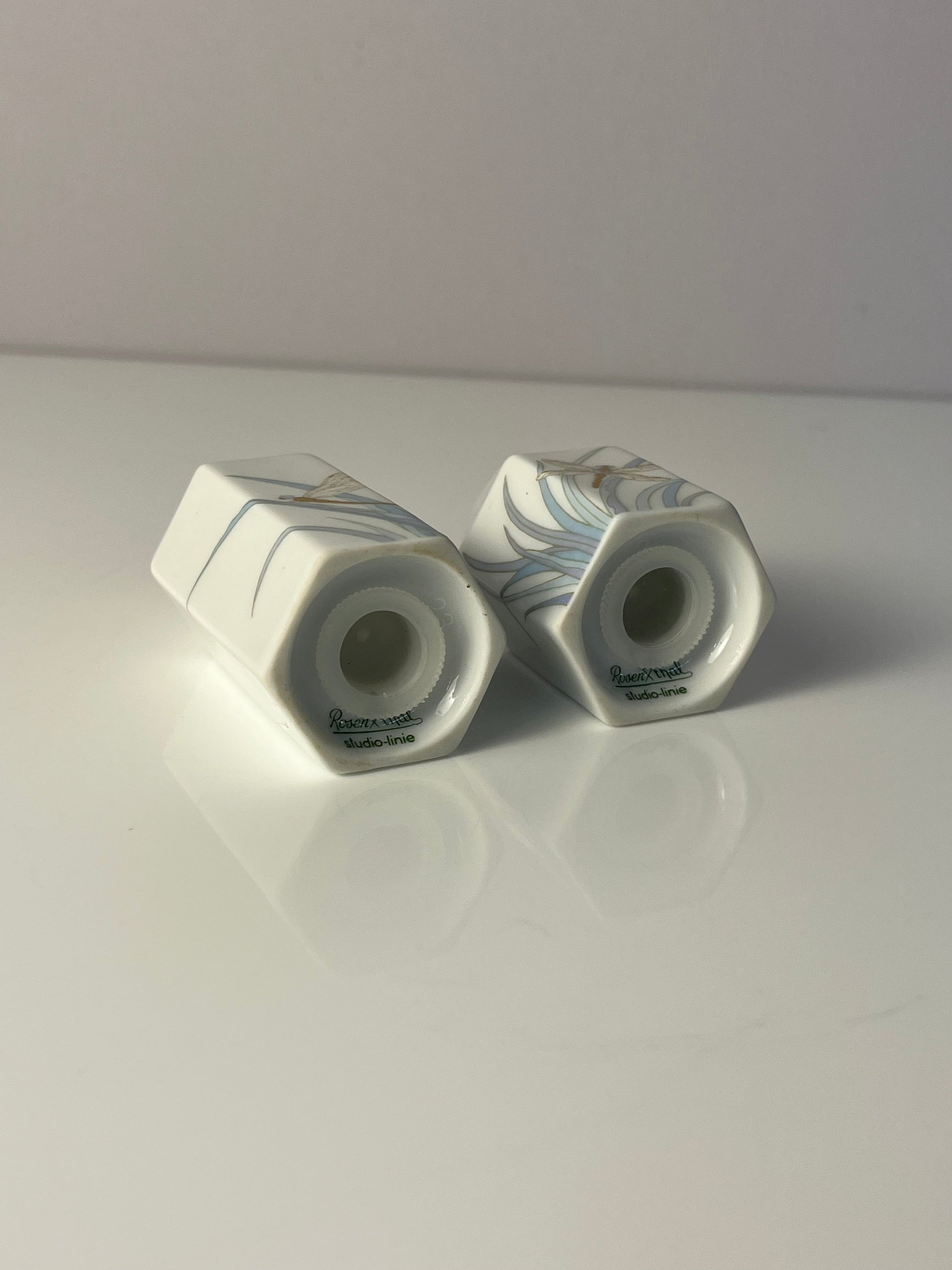 Vintage Set Salz und Pfefferstreuer Polygon Libelle von Tapio Wirkkala für Rosenthal