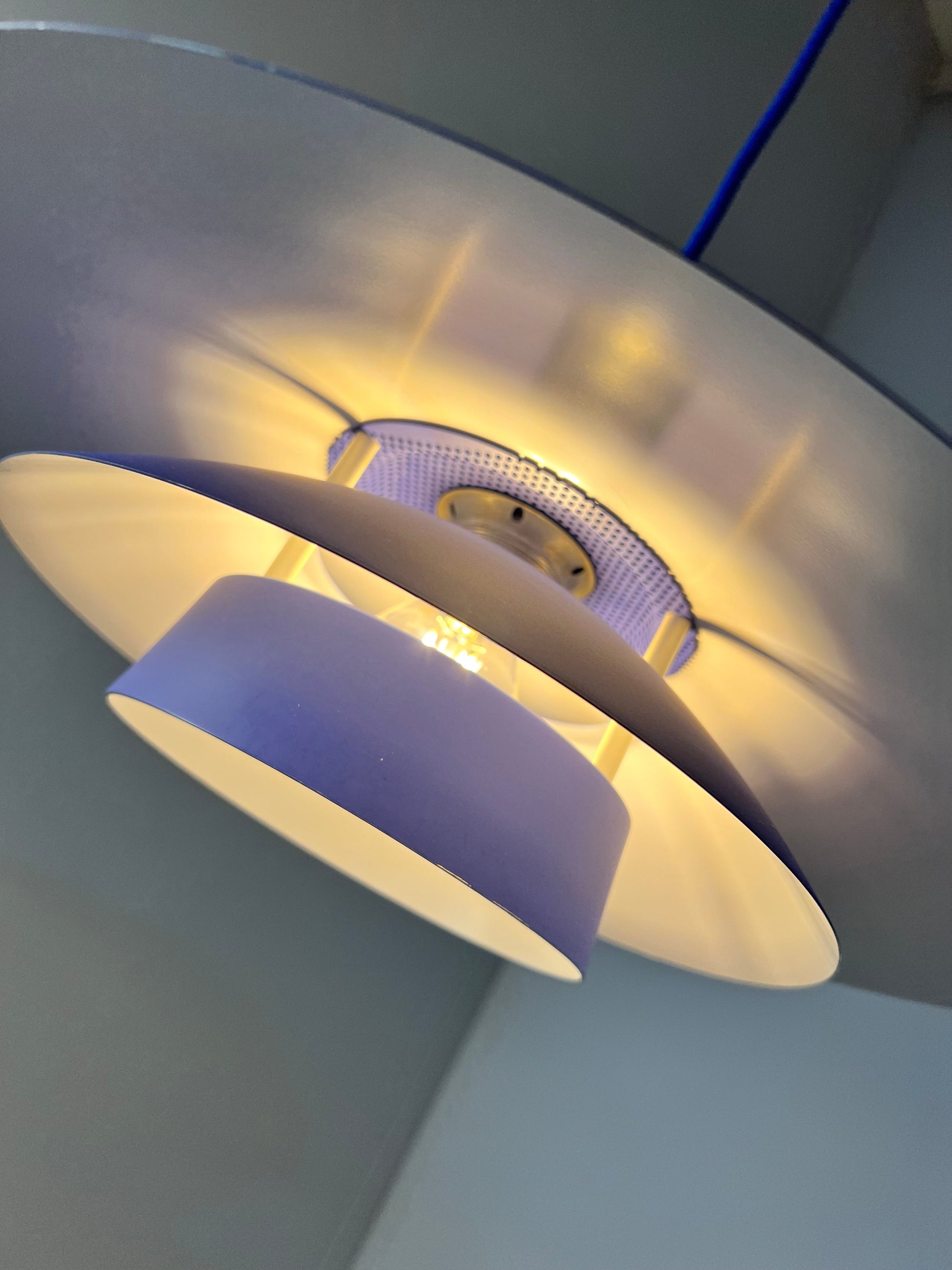 Vintage Lampe Donau von JEKA blau