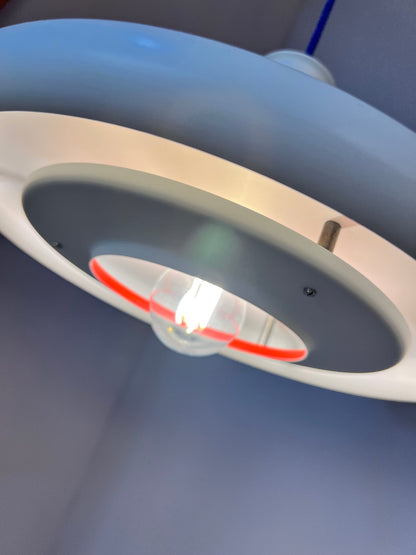 Hanging lamp “Optima” white by Hans Due for Fog &amp; Mørup