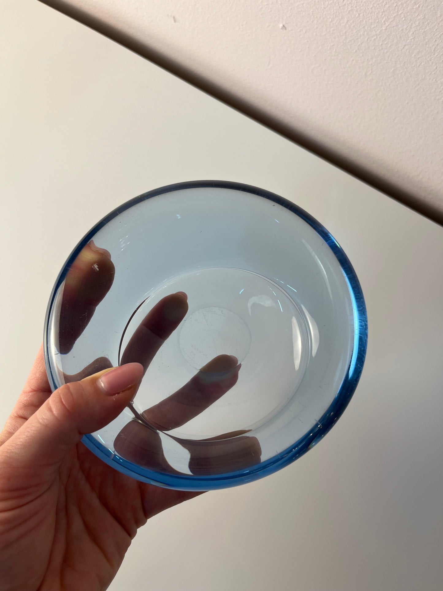 Vintage Glasschale hellblau von Per Lütken für Holmegaard
