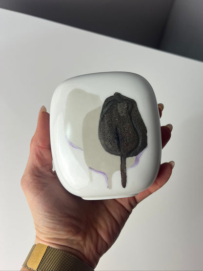 Vintage Vase Mini Vase von Rosenthal Studio Line weiß silber