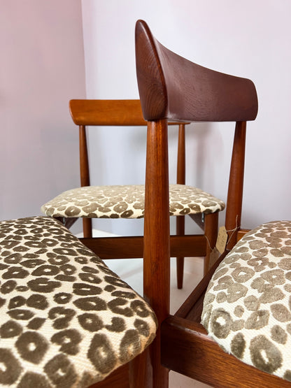 Chaise vintage Leo en teck rembourrée par Farso Stolefabrik