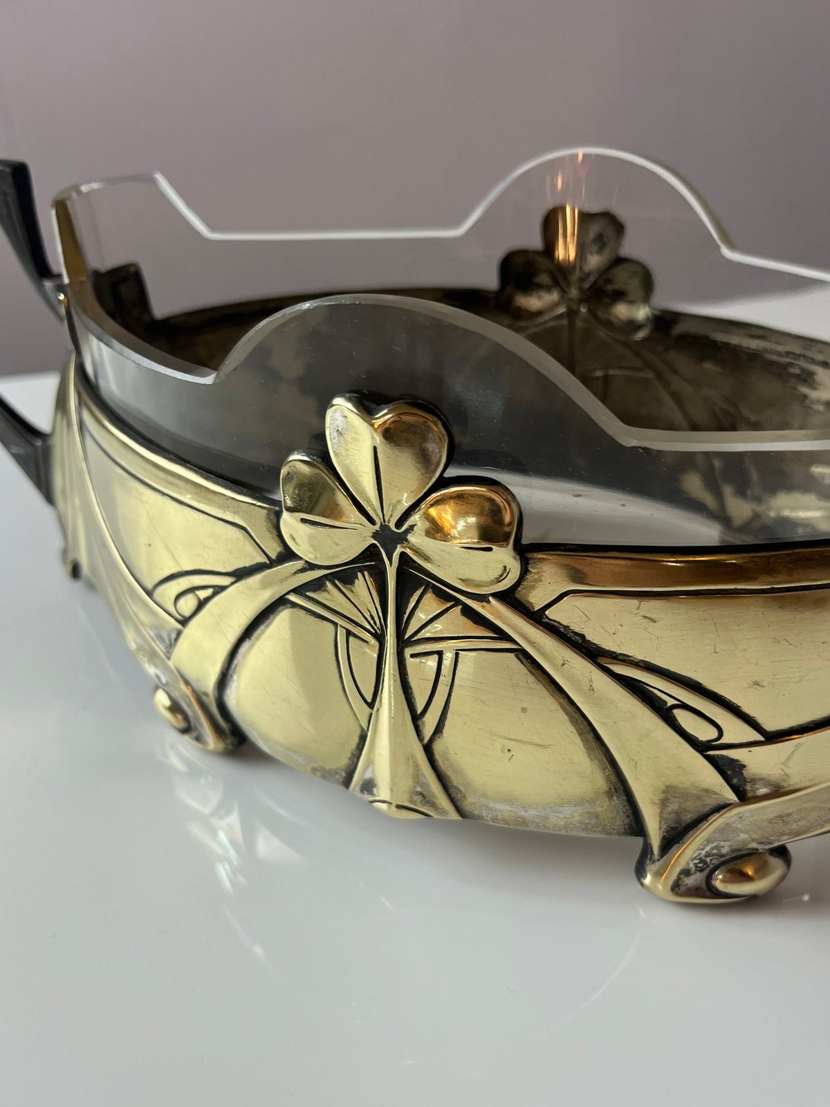 Vintage Jardiniere Kleeblatt von Metallwarenfabrik Hans Peter aus 1908
