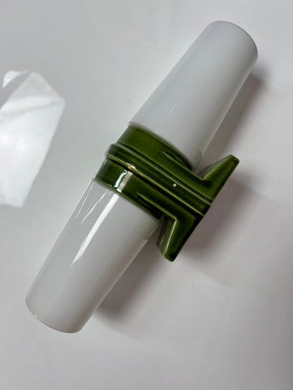 Vintage Doppelleuchte Modell 6065 grün von Sigvard Bernadotte für Ifö