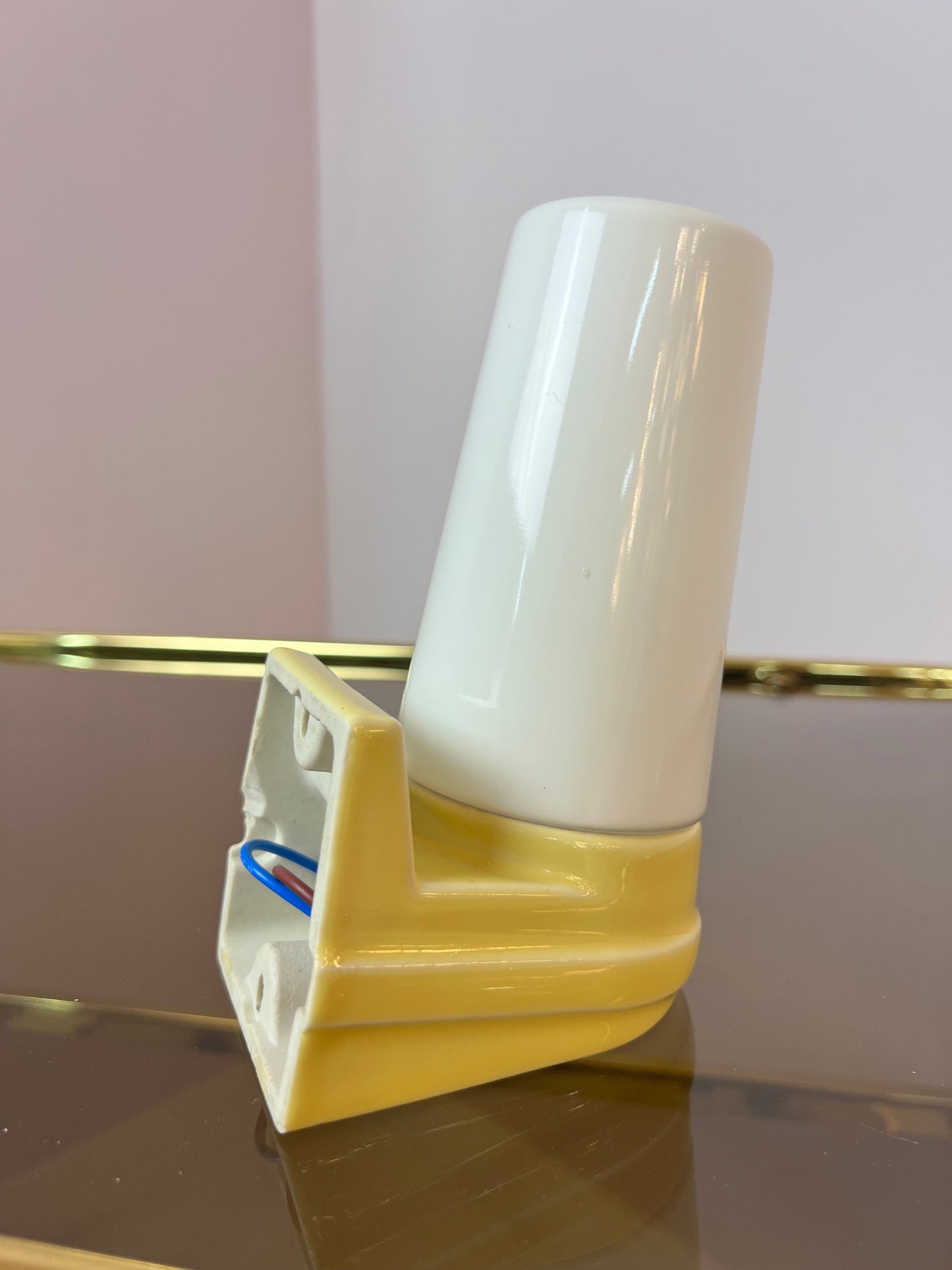 Vintage Wandlampe gelb von Sigvard Bernadotte für Ifö