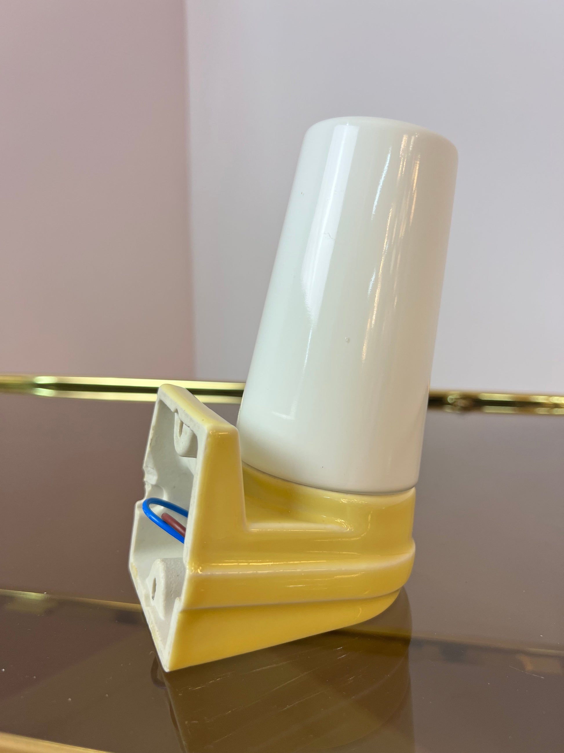 Vintage Wandlampe gelb von Sigvard Bernadotte für Ifö