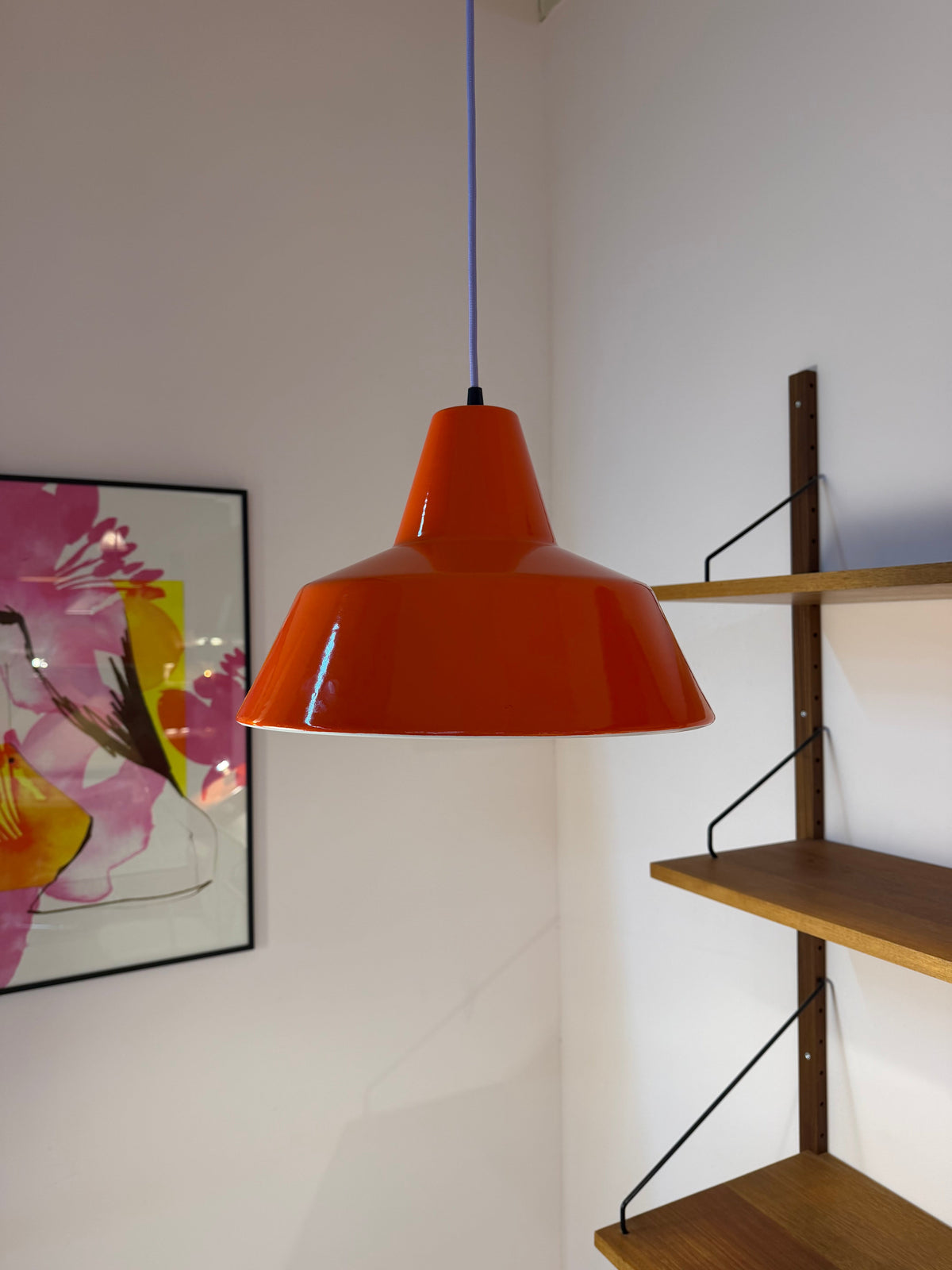 Pendelleuchte Emaille Orangerot von Louis Poulsen