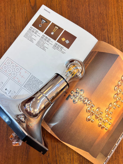 Vintage head mirror wall lamp 6606/09 by STAFF