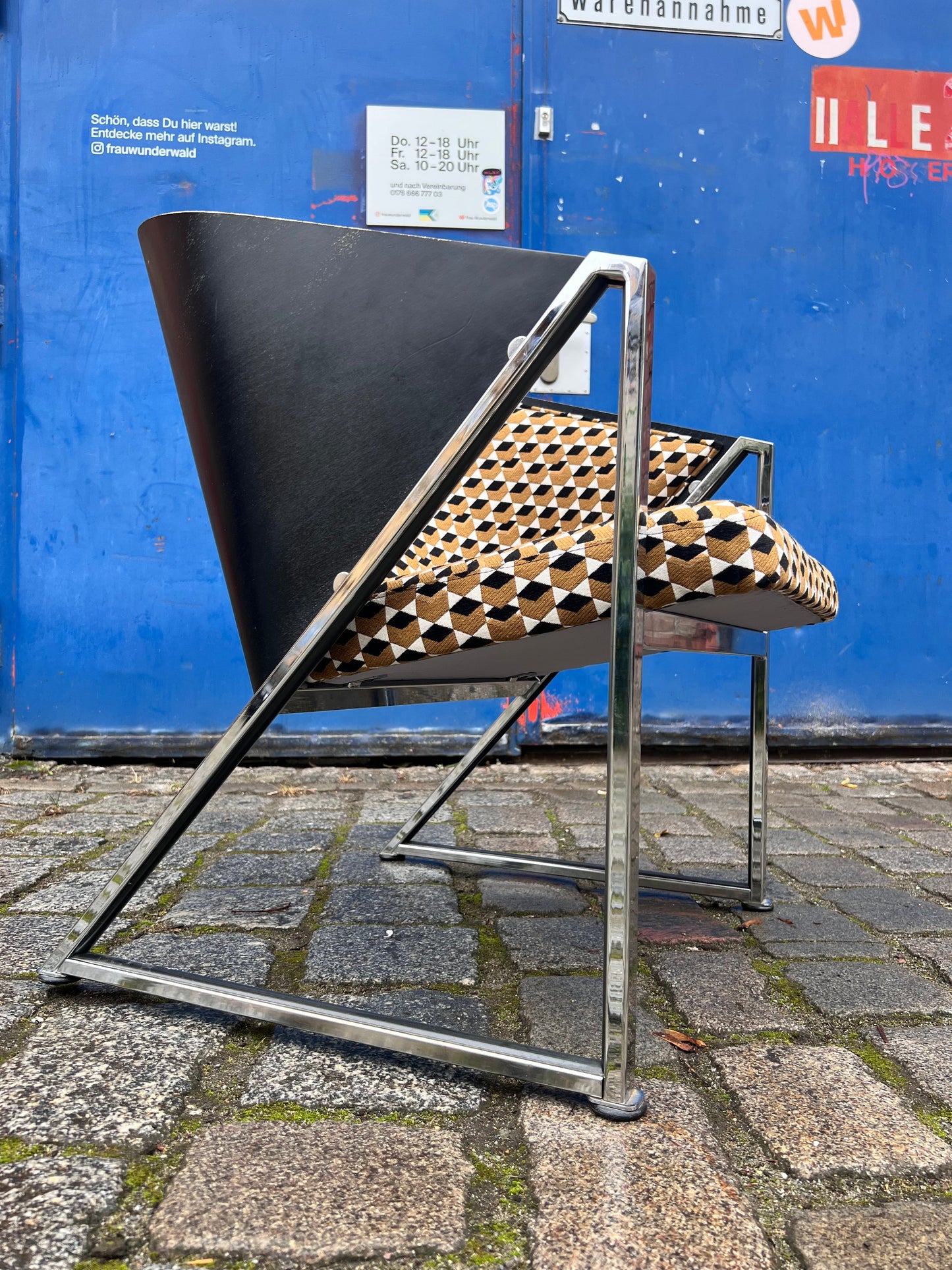 Sessel Mondi braun schwarz Chrom von Jouko Järvisalo für Inno Interior Oy