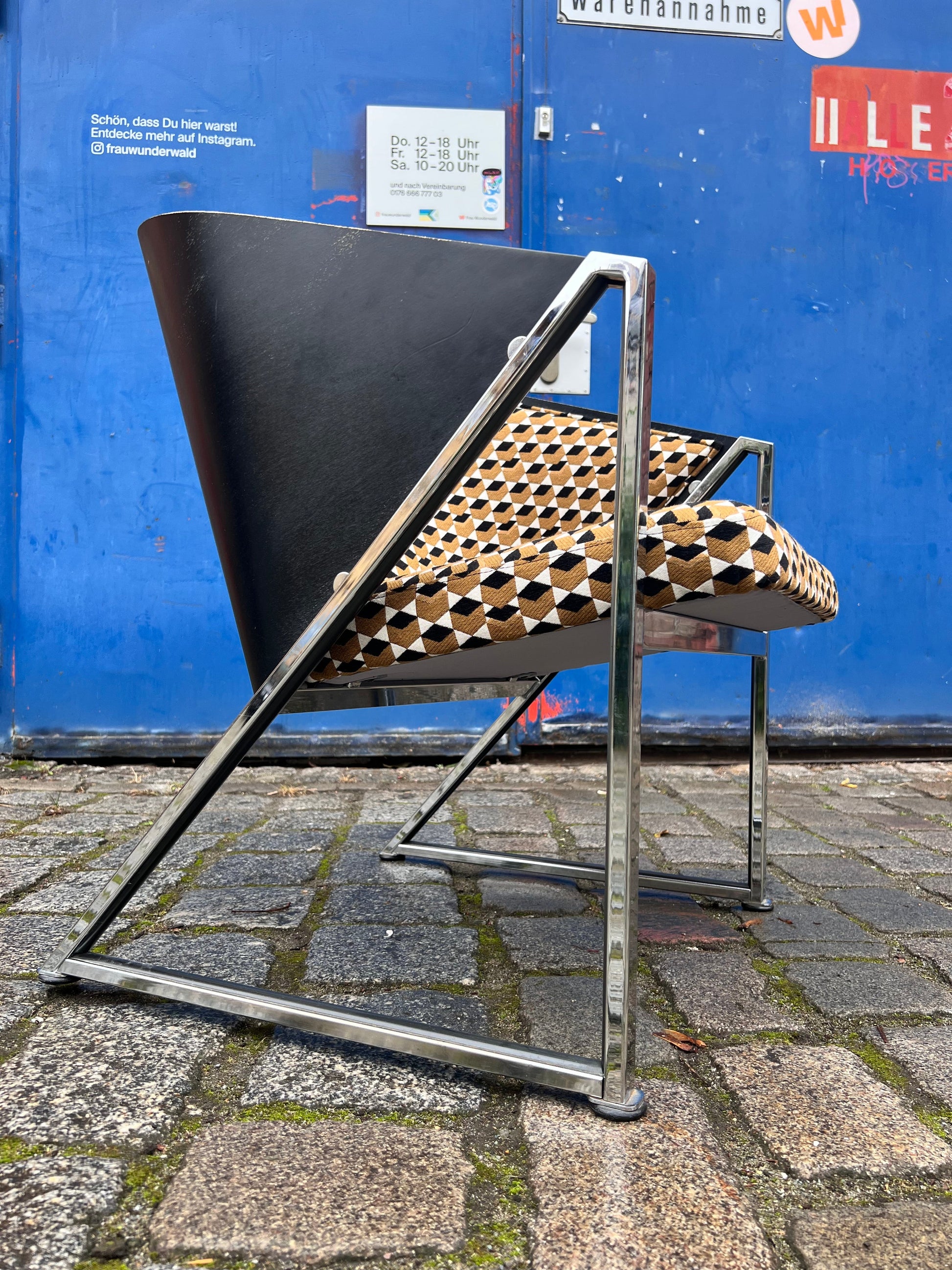 Sessel Mondi braun schwarz Chrom von Jouko Järvisalo für Inno Interior Oy