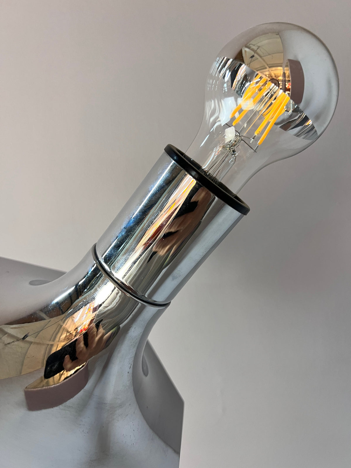 Vintage Kopfspiegel Wandlampe 6606/09 von STAFF