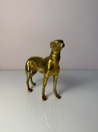 Set von 2 Vintage Windhund Skulptur aus Messing, Art Déco