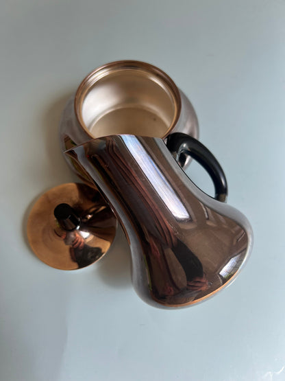 Sucrier et pot à lait vintage en métal argenté par Hans Bunde pour COHR Danemark, lot de 2