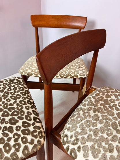 Chaise vintage Leo en teck rembourrée par Farso Stolefabrik