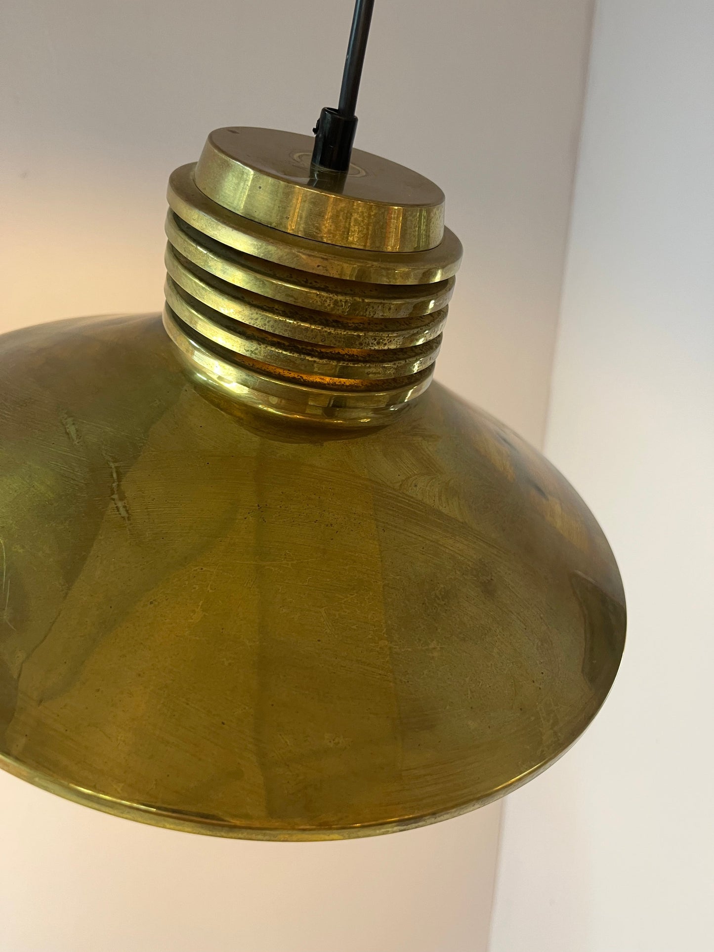 Vintage Hängelampe Messing aus Dänemark
