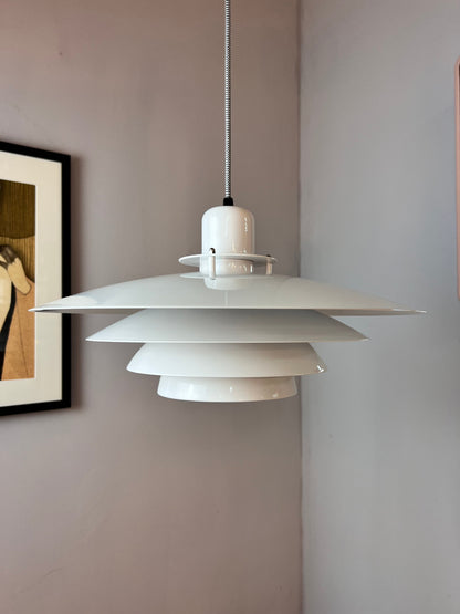 Lamellenlampe weiß Hochglanz