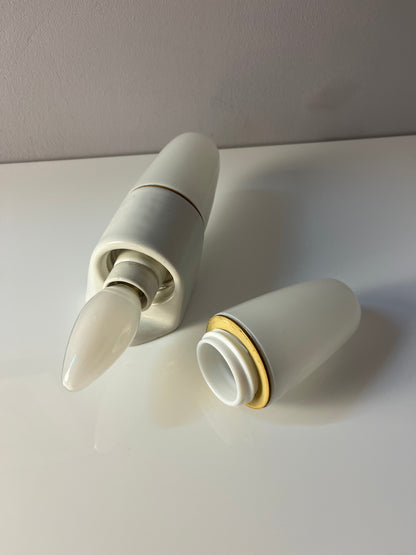 Vintage Wandleuchte Modell 6068 weiß von Wilhelm Wagenfeld für Lindner